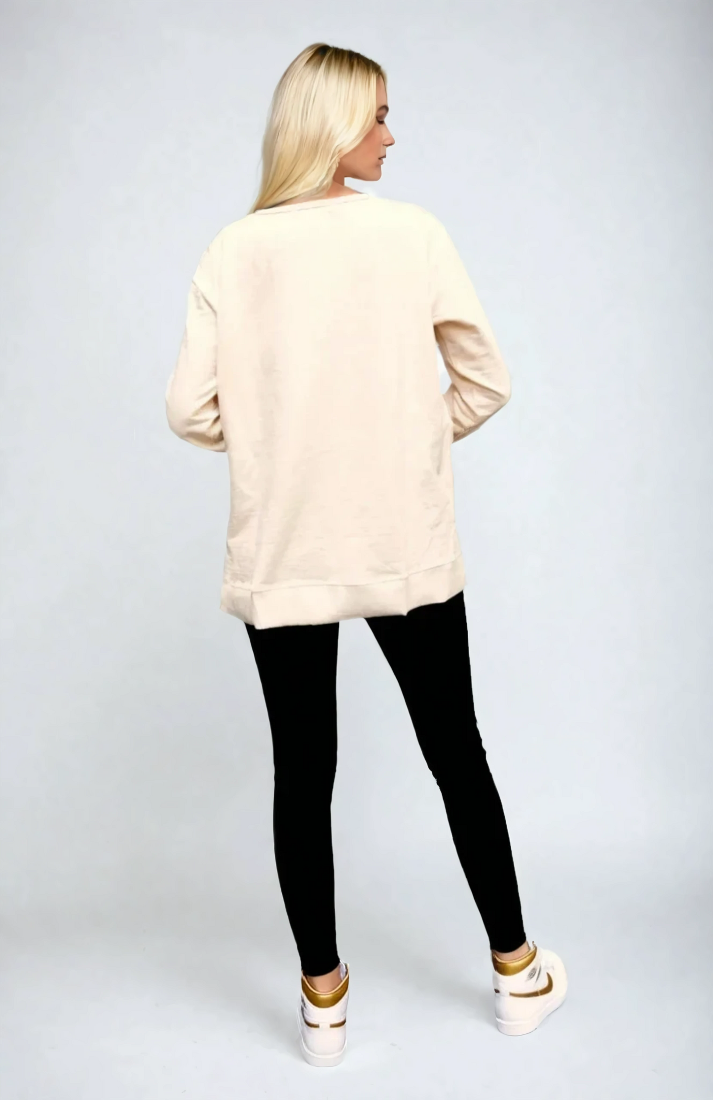 Suzie Sweater Champagne - Ocean Sun Sequin