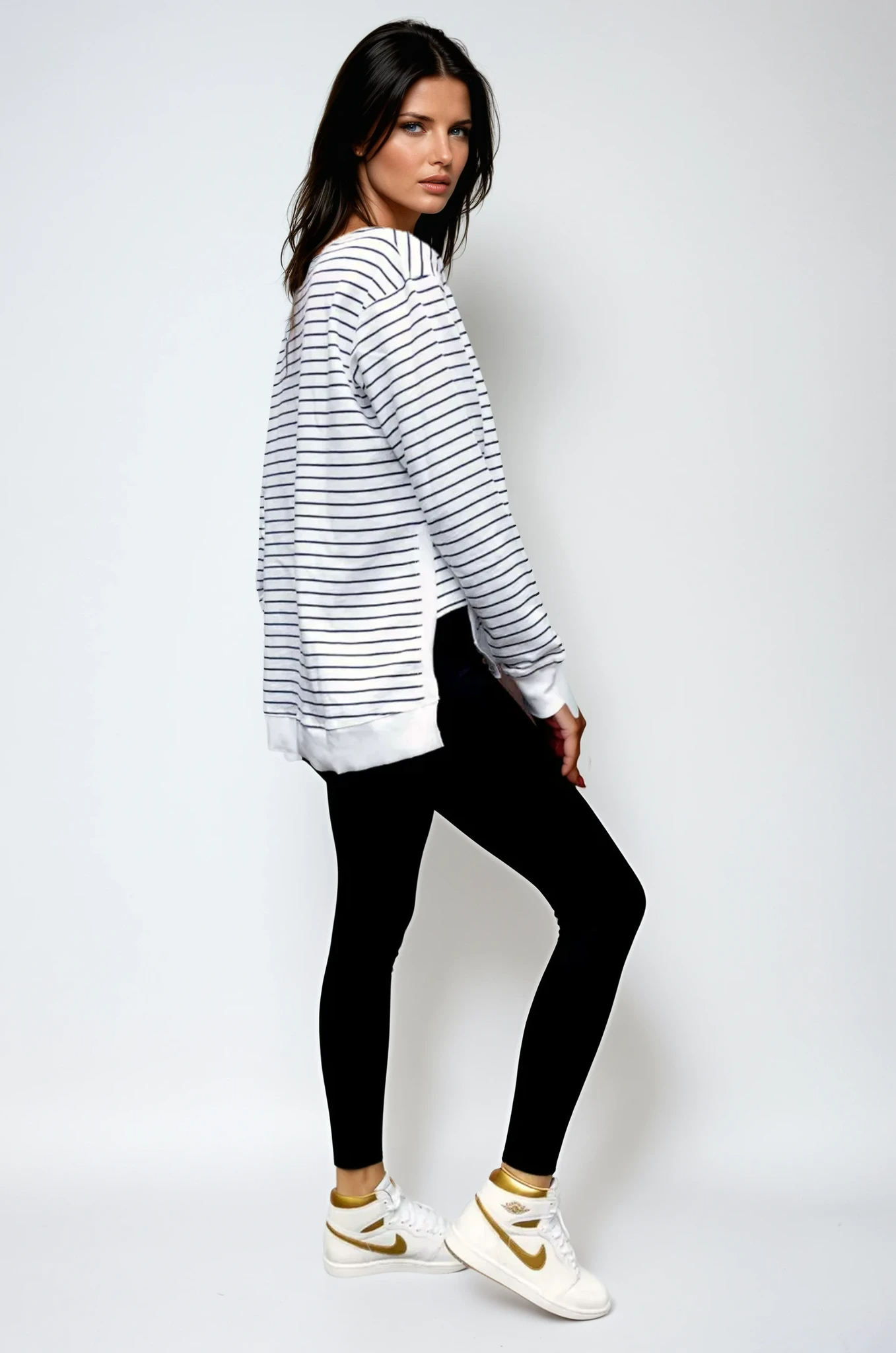 Suzie Sweater Stripe - Pink Lightning Print