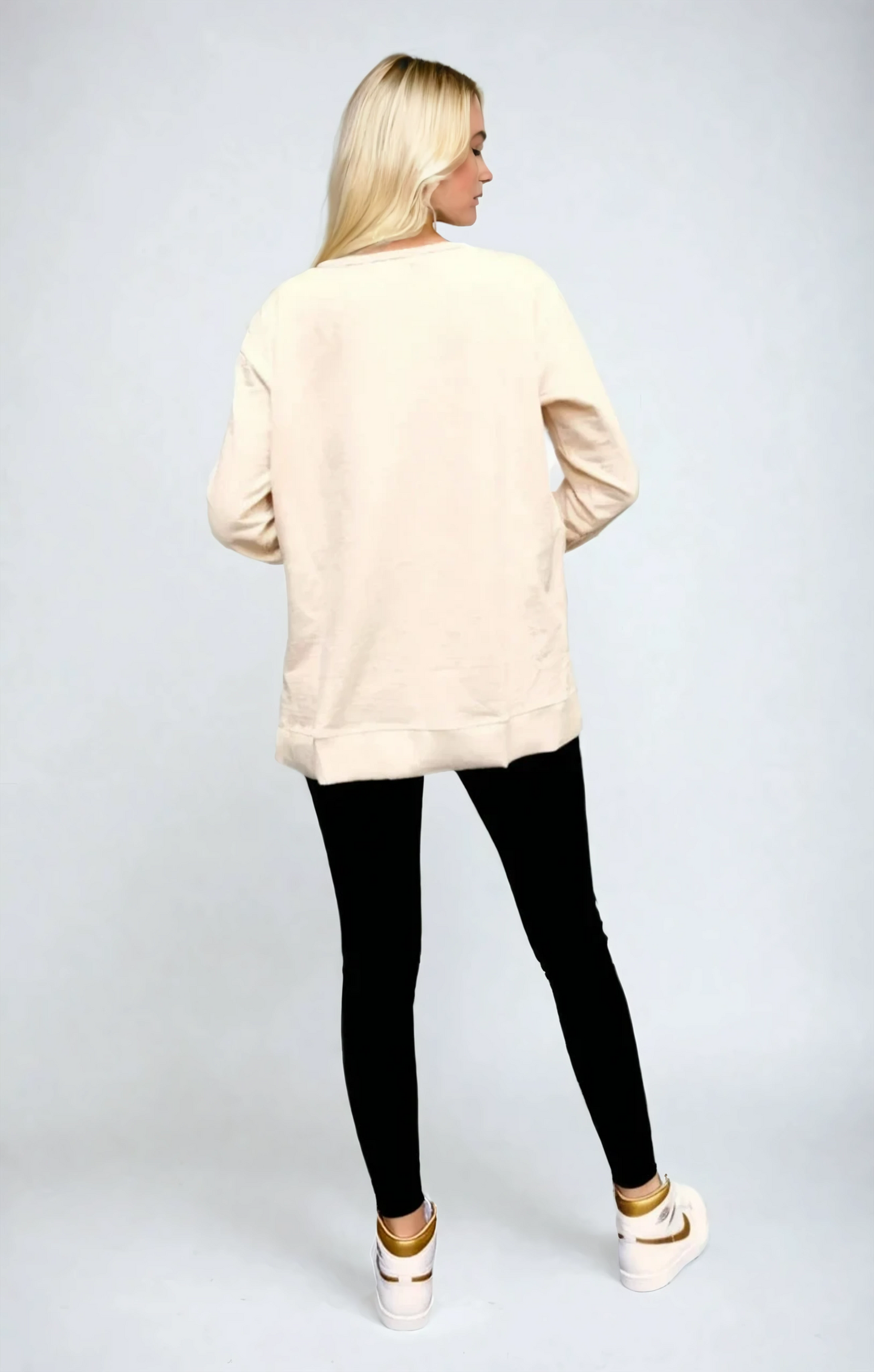 Suzie Sweater Blush - Evil Eye Red Sequin