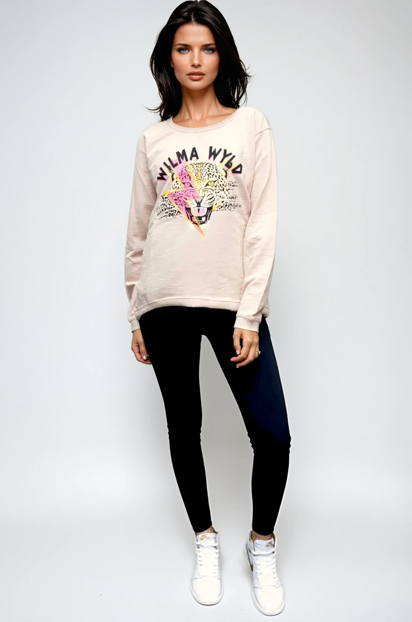 Taylor Sweater Blush - Pink Lightning Print
