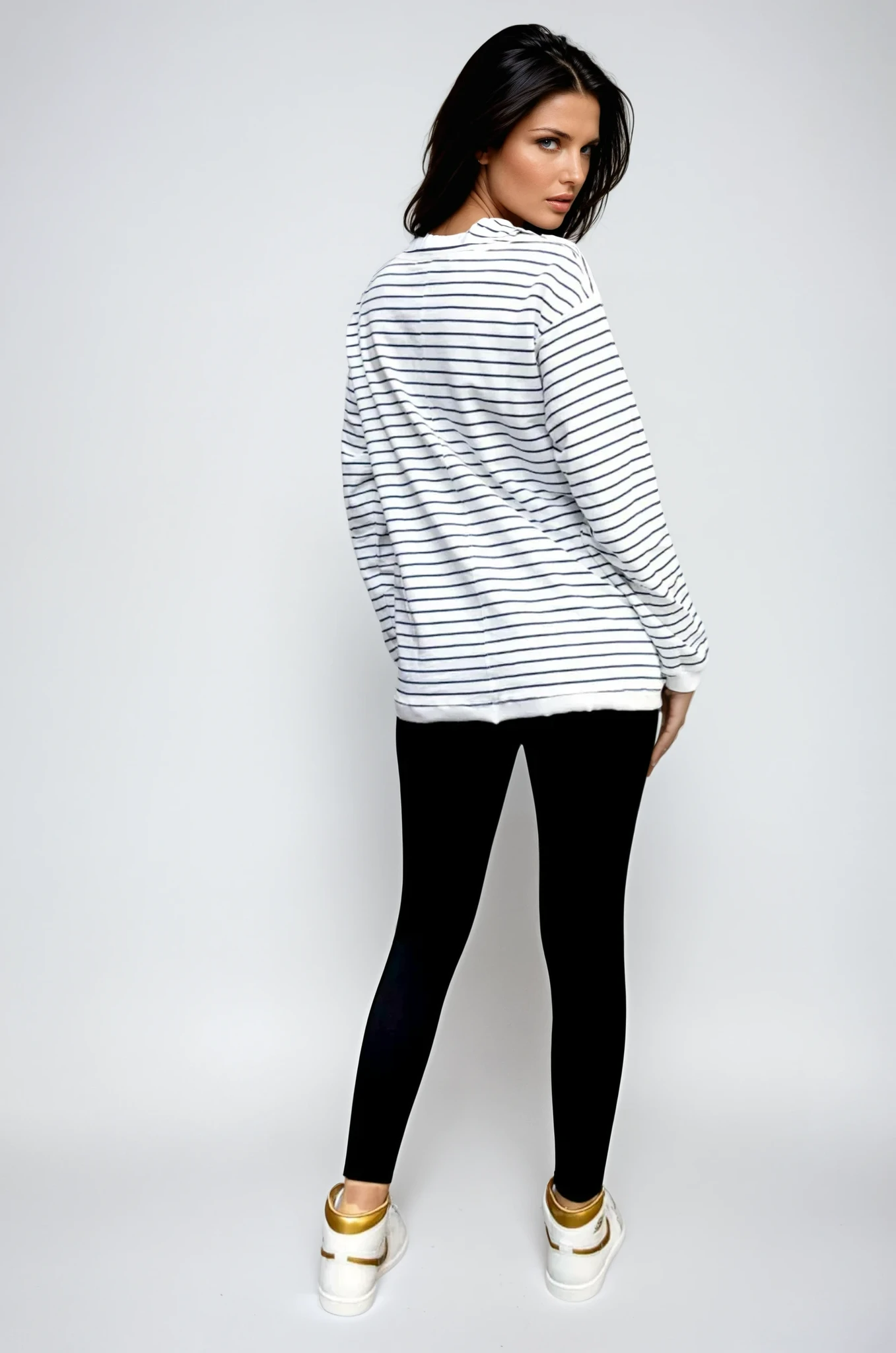 Taylor Sweater Stripe - Evil Eye Sequin