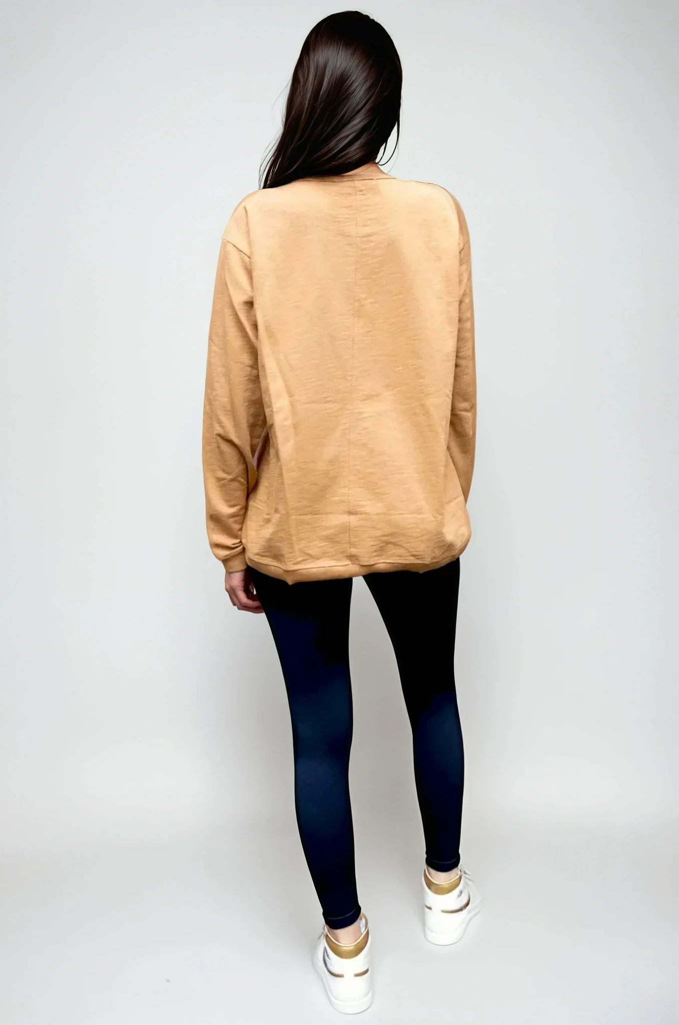 Taylor Sweater Tan - Evil Eye Sequin