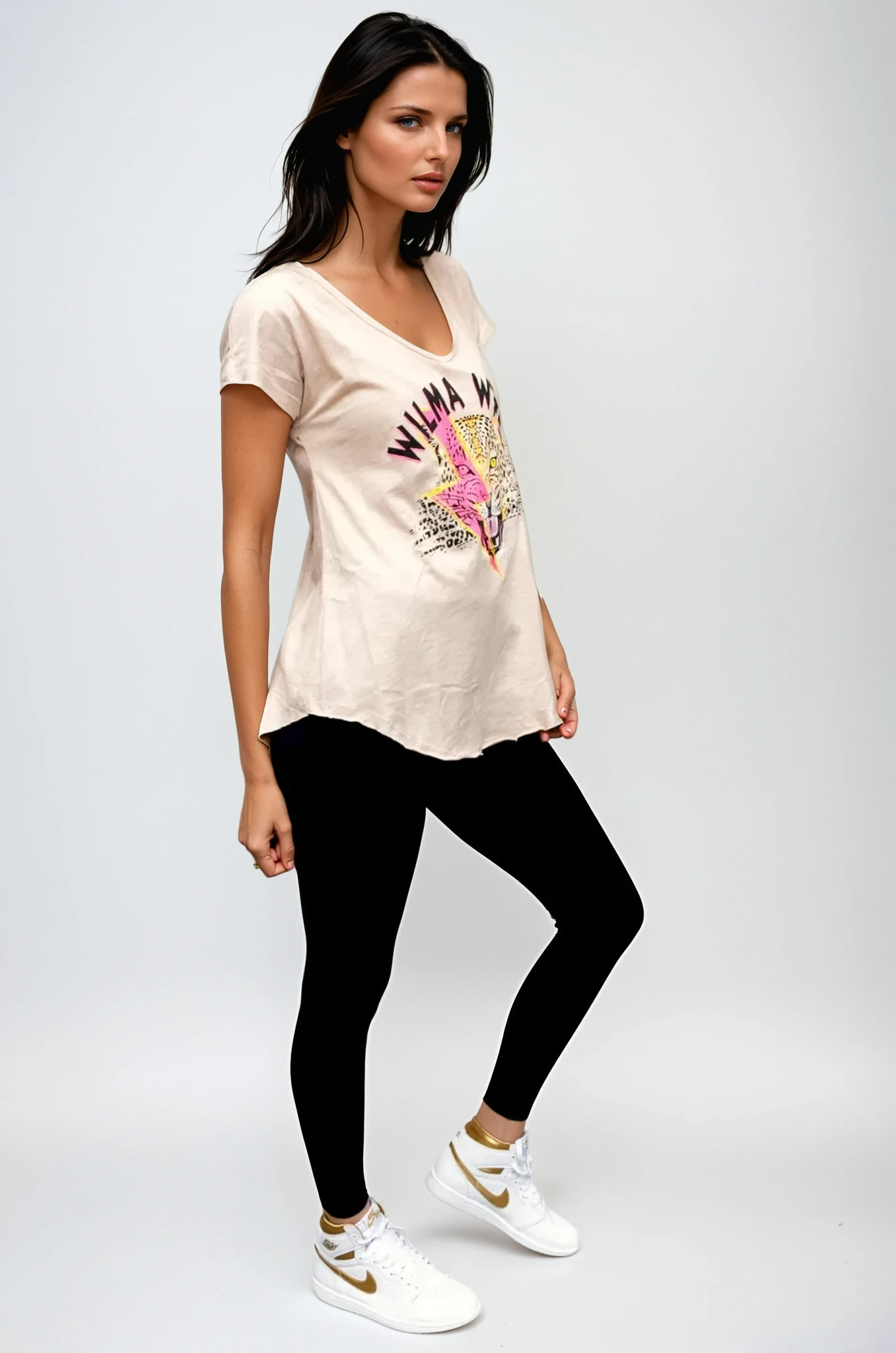 Tobi Tee Blush - Pink Lightning Print